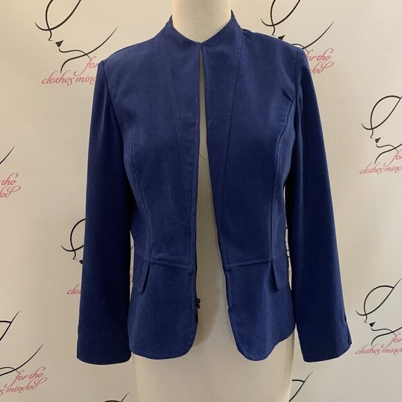 JS Collections. Size 8P. Zip Front Suede Cloth Jacket. Long Sleeve. WTC - Picture 1 of 8